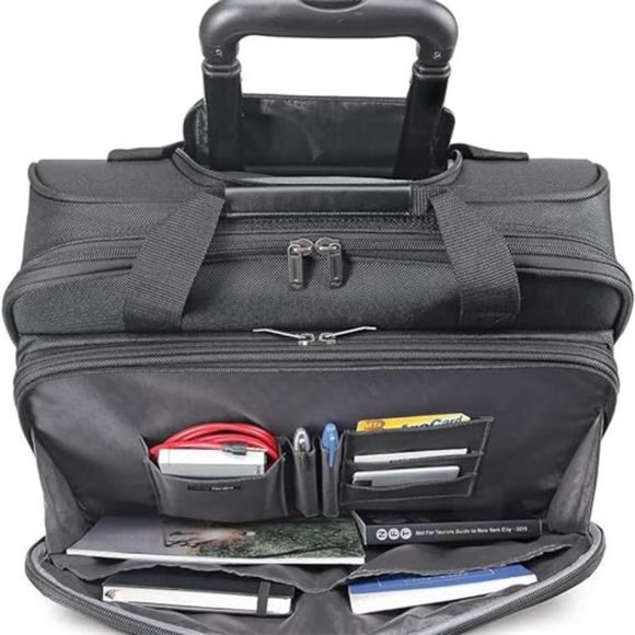 Rolling Laptop Bag with Wheels,Fits Upto 17.3Inch Laptop,Travel Friendly Wheeled - Picture 2 of 7